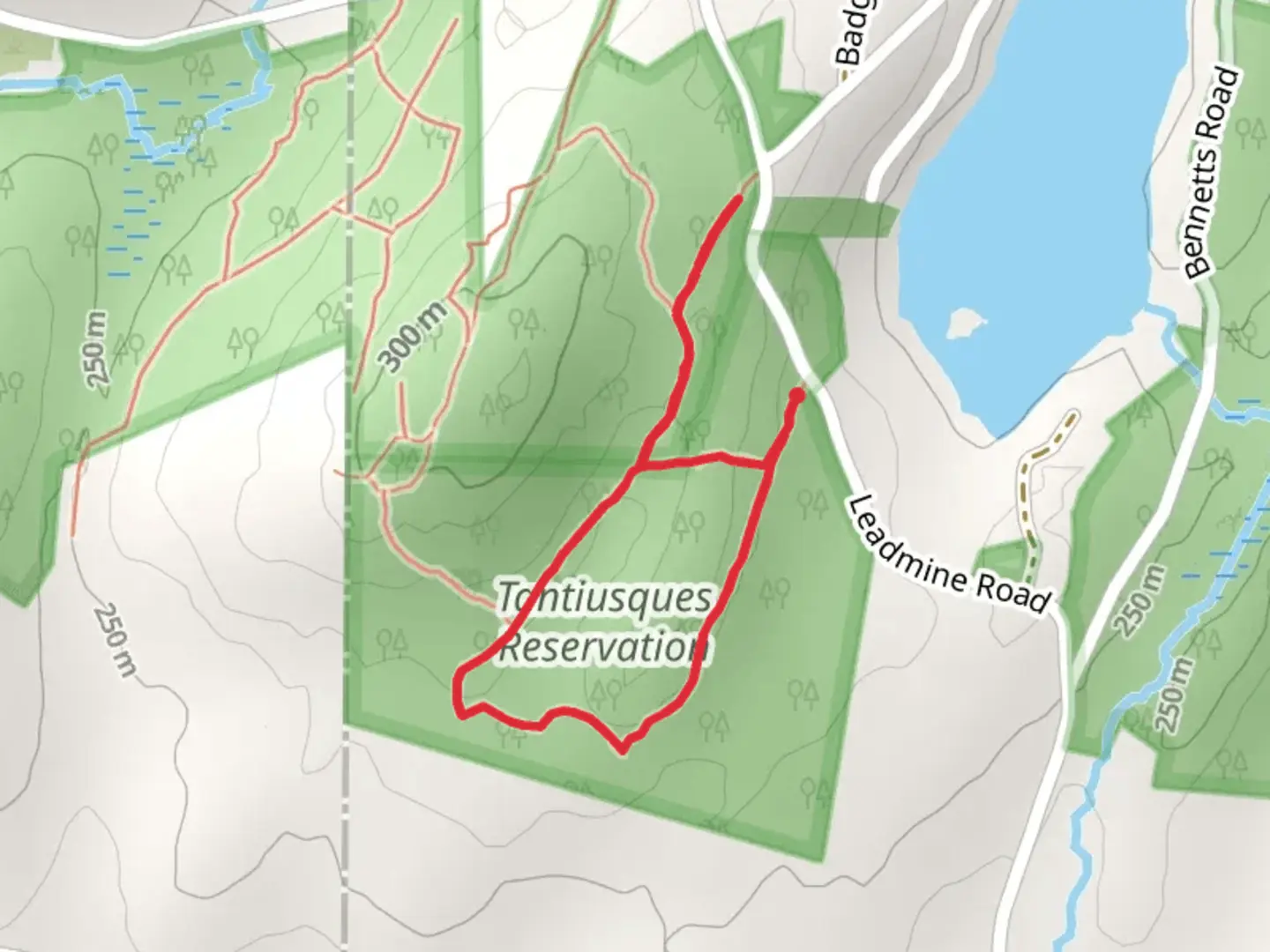 An image depicting the trail Goodrich Road Loop and its surrounding area.
