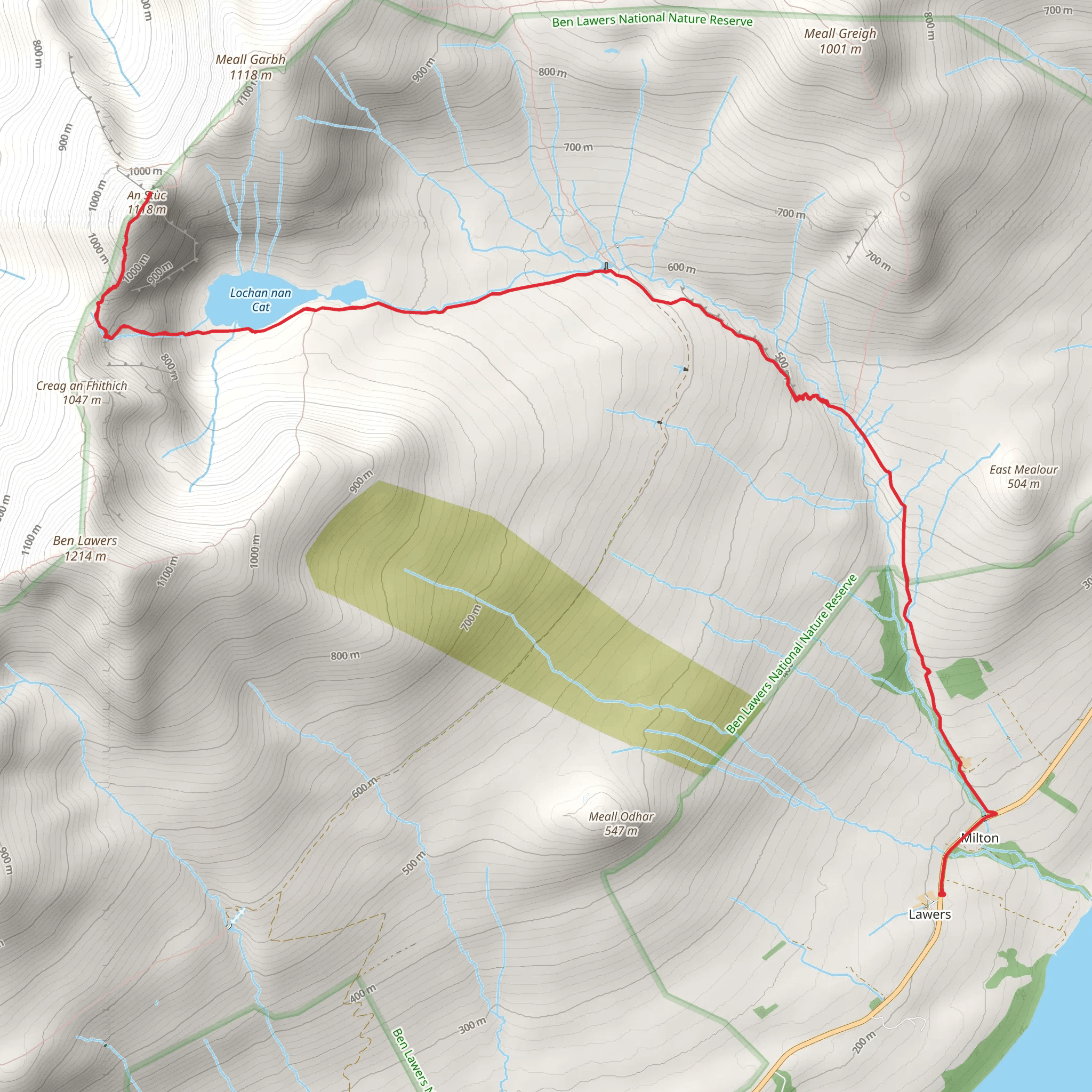 An Stùc Walk mobile static map