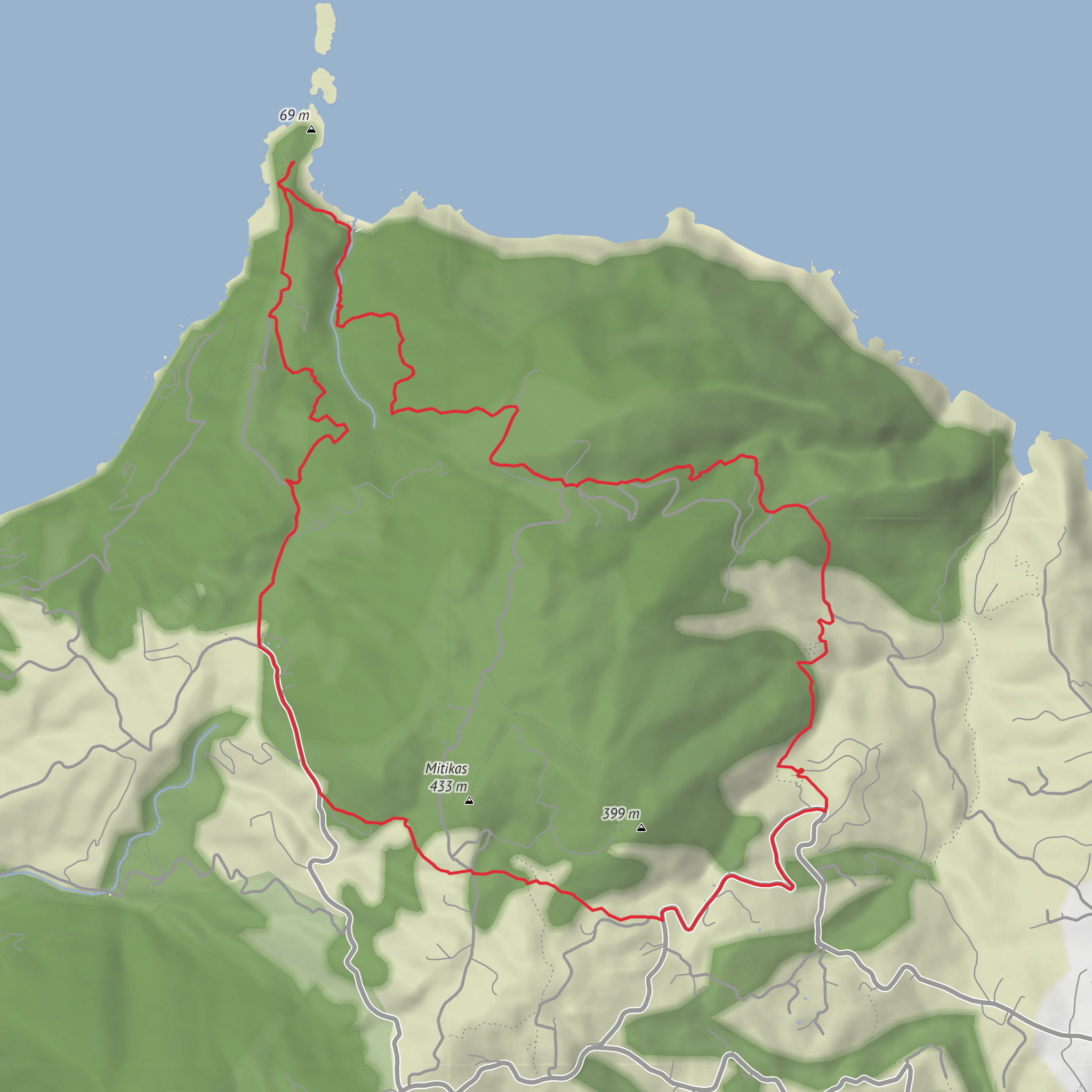 Skiathos - Castle Loop mobile static map