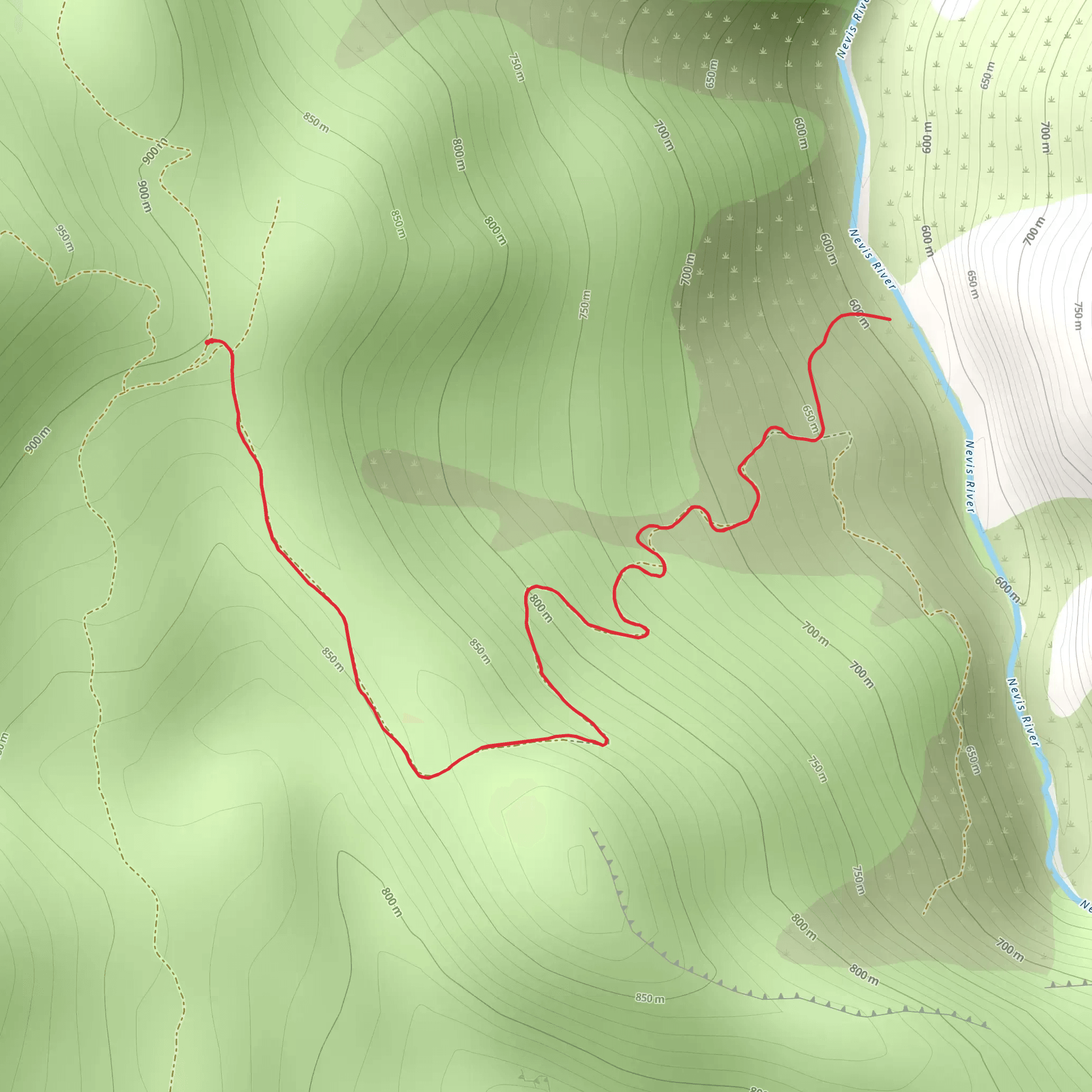 River Face Track mobile static map