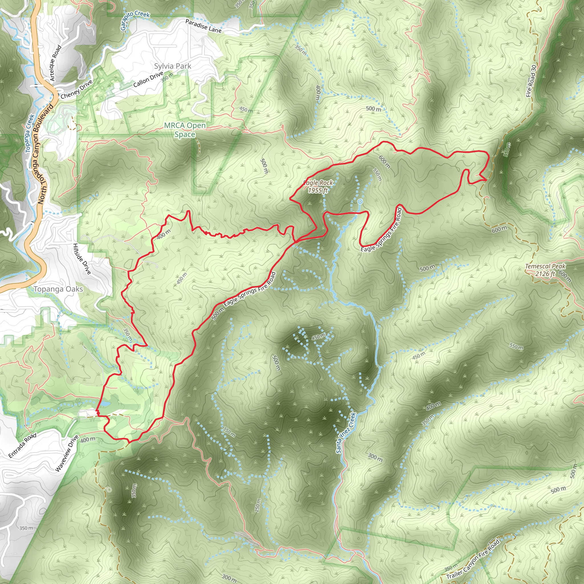 Eagle Rock - Musch Loop Trail mobile static map