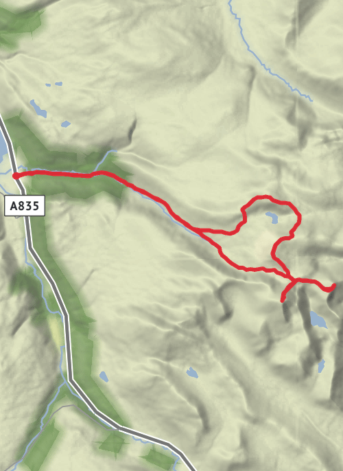 Hike from Lochbroom mobile static map
