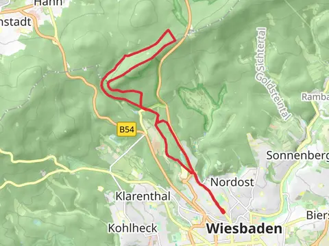 Wehener Wand und Renmauer Wiesbaden Short Loop