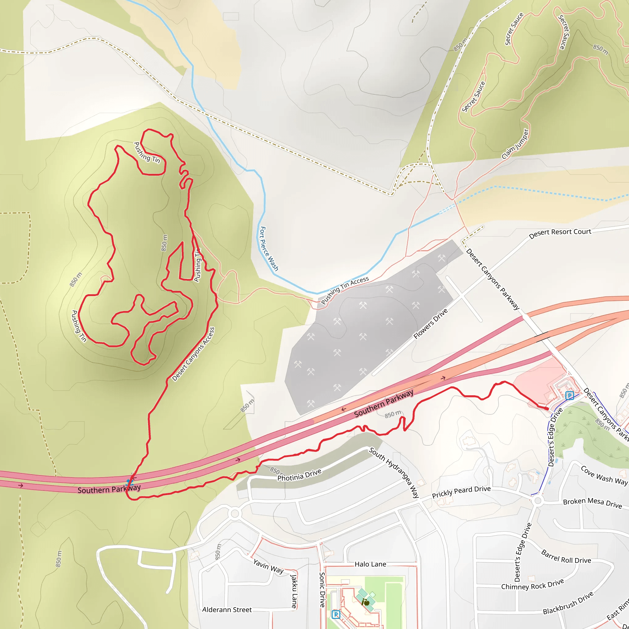 Meditation Rock Loop Trail mobile static map