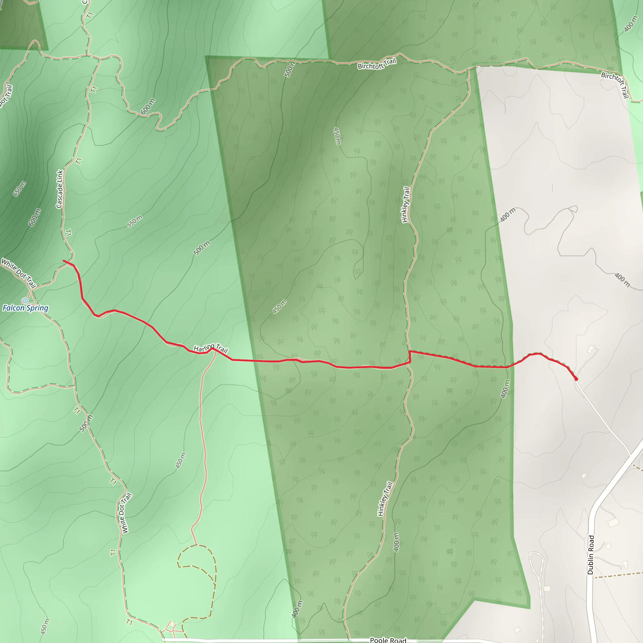 Harling Trail Out and Back mobile static map