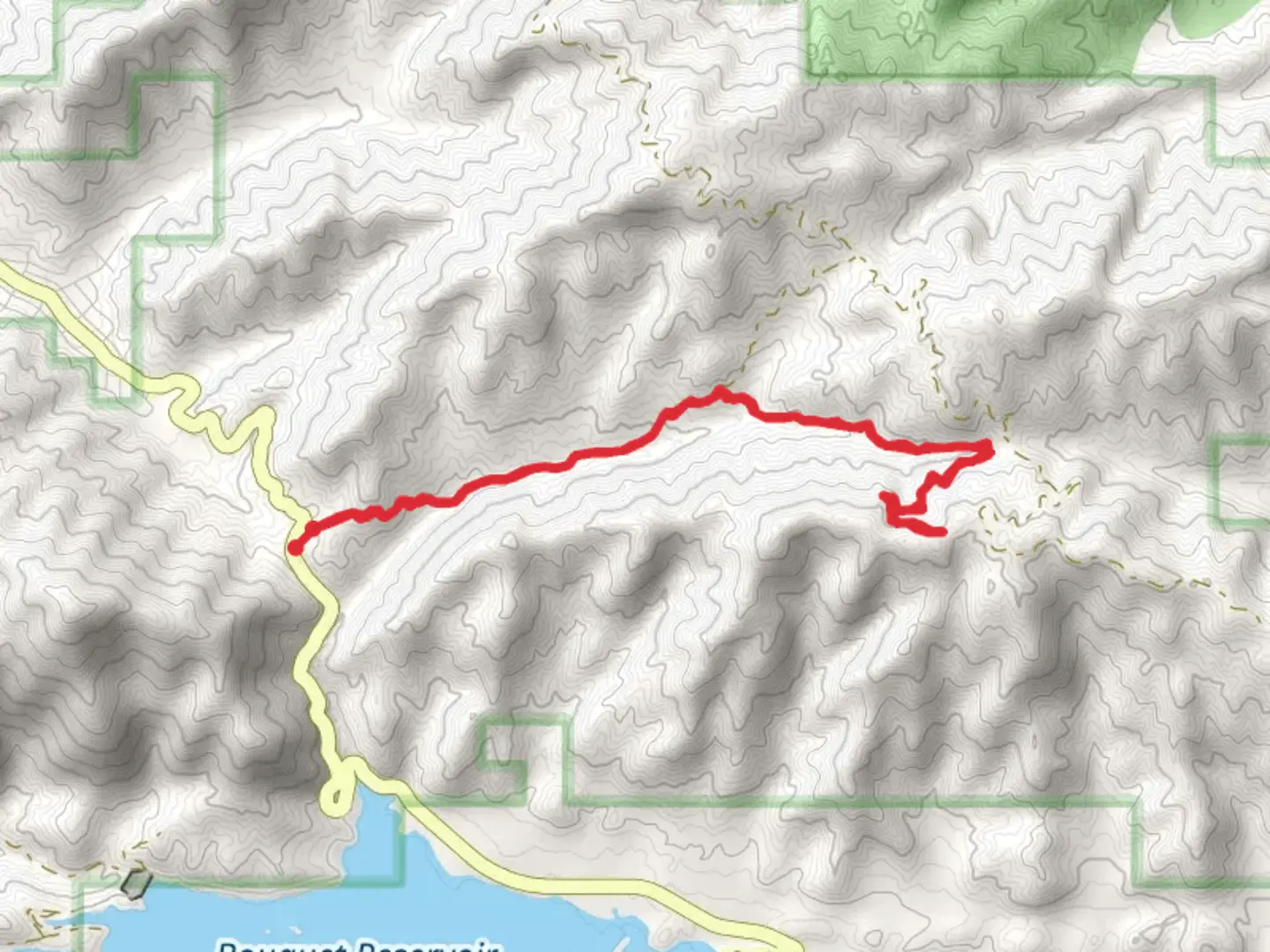 An image depicting the trail Spunky Edison Road and PCT and its surrounding area.
