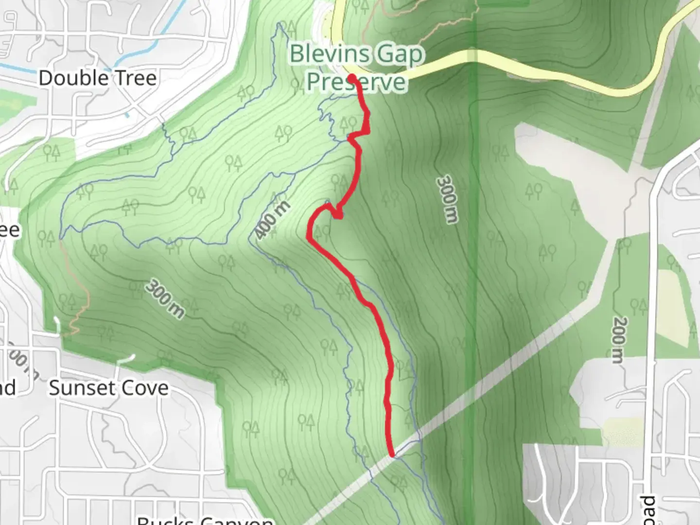 An image depicting the trail West Bluff Trail and its surrounding area.