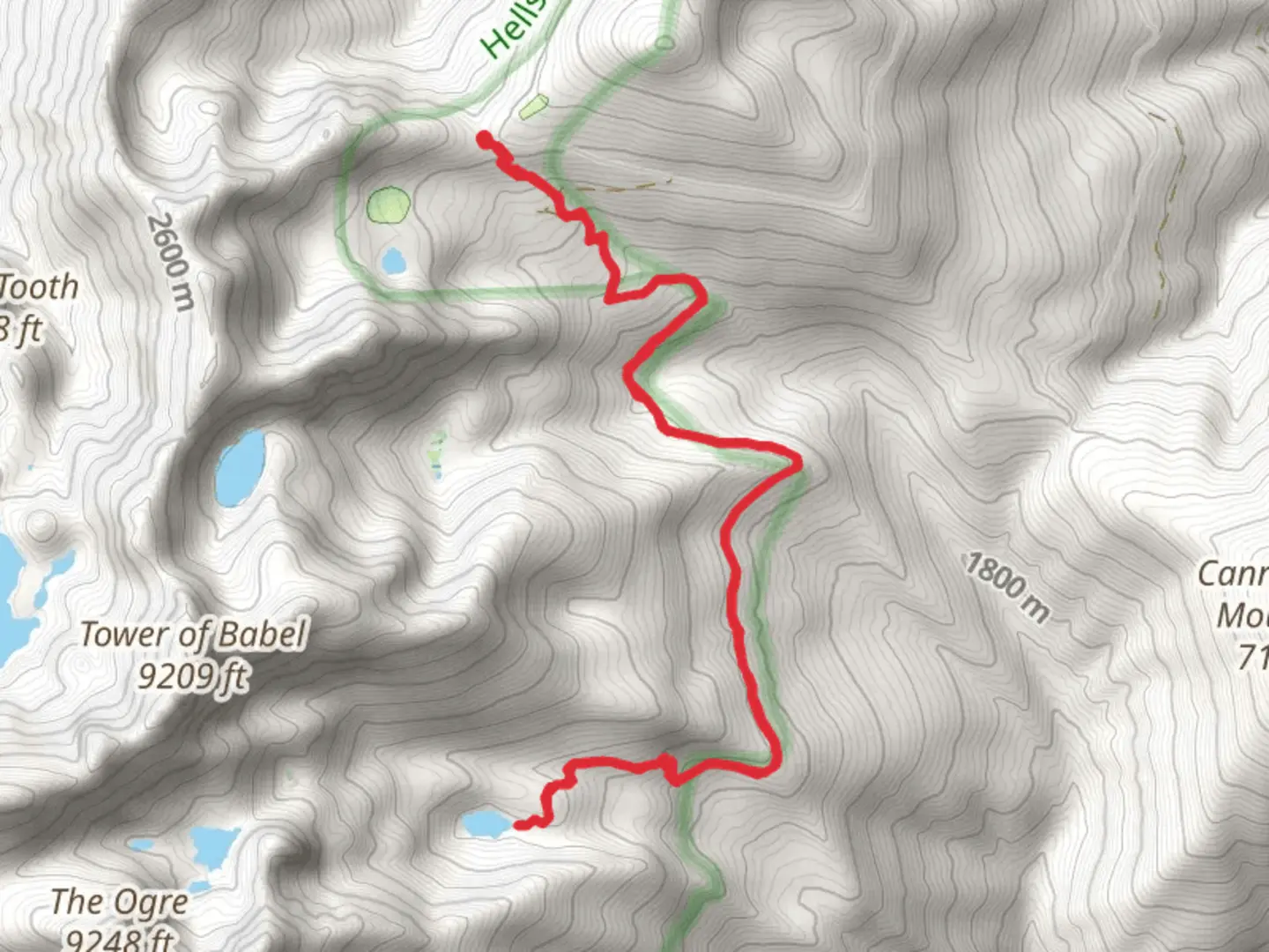 An image depicting the trail Lower Cannon Lake via South Boise Trail and its surrounding area.
