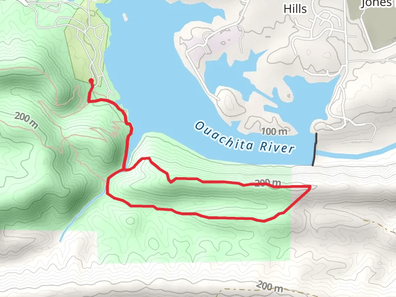 Falls Creek Loop via Ouachita River