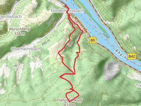 Franzosenkopf Loop via Oberheimbach Panoramaweg