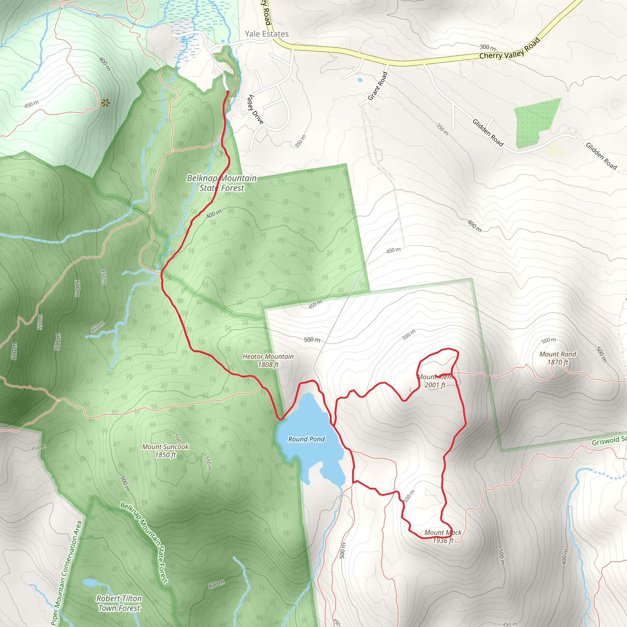 Heator Mountain, Round Pond and Mount Klem Loop mobile static map