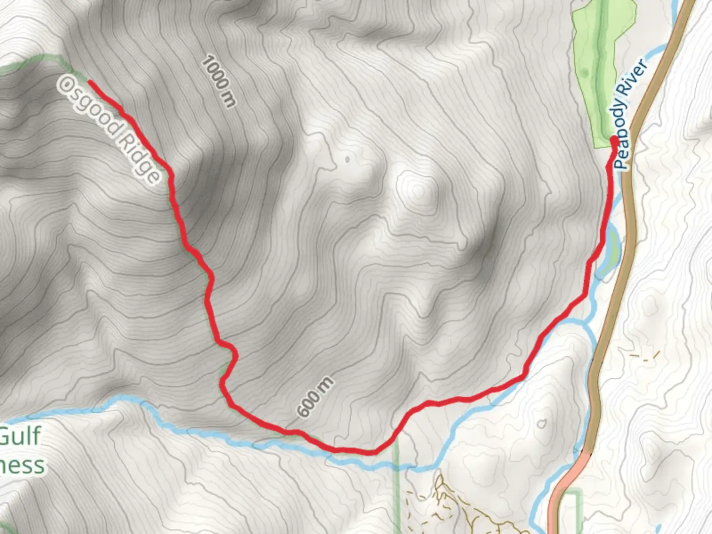 An image depicting the trail Osgood Trail and its surrounding area.