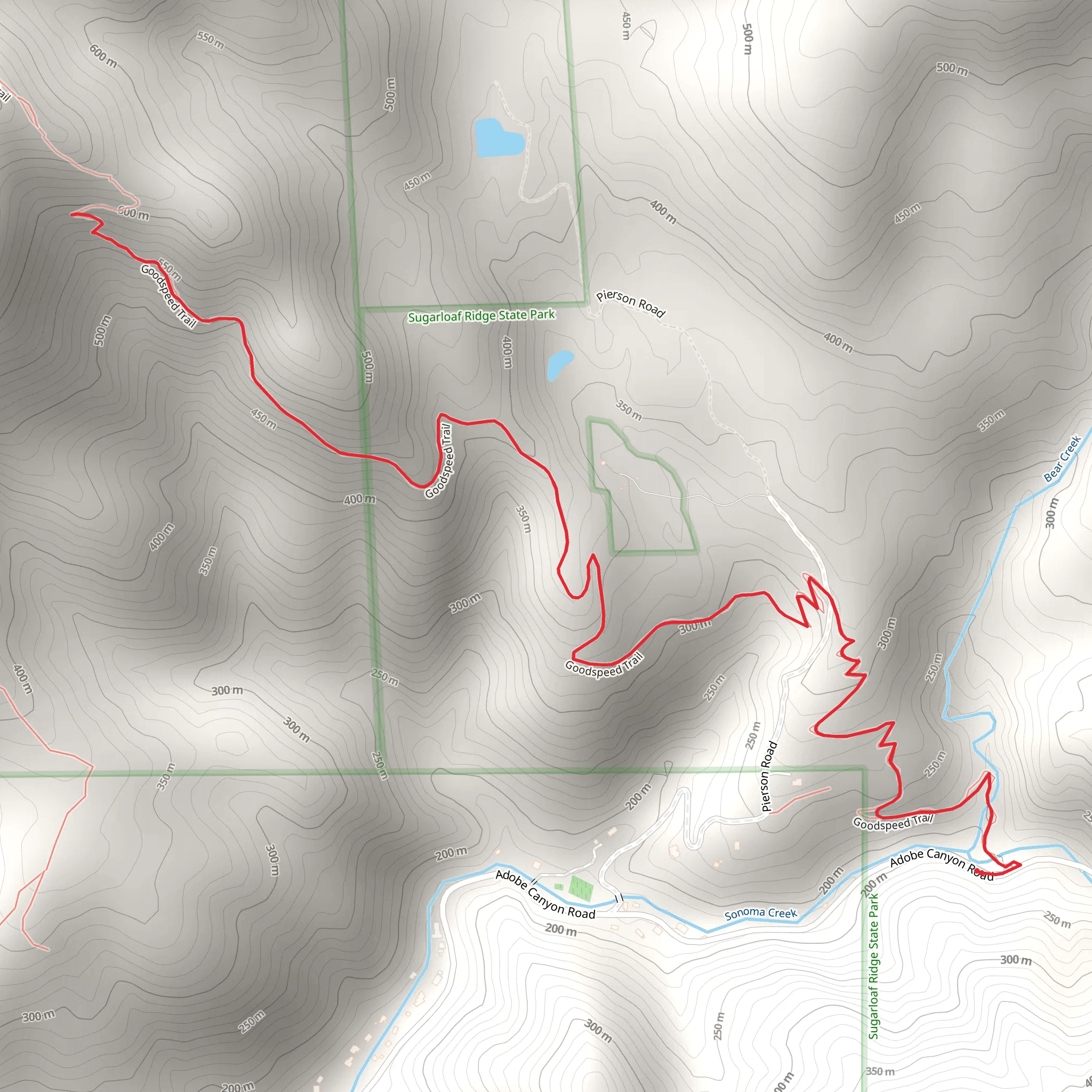 Goodspeed Trail Out and Back mobile static map