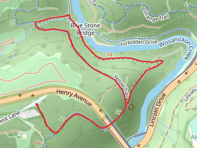 Wissahickon Creek Loop via Yellow Trail