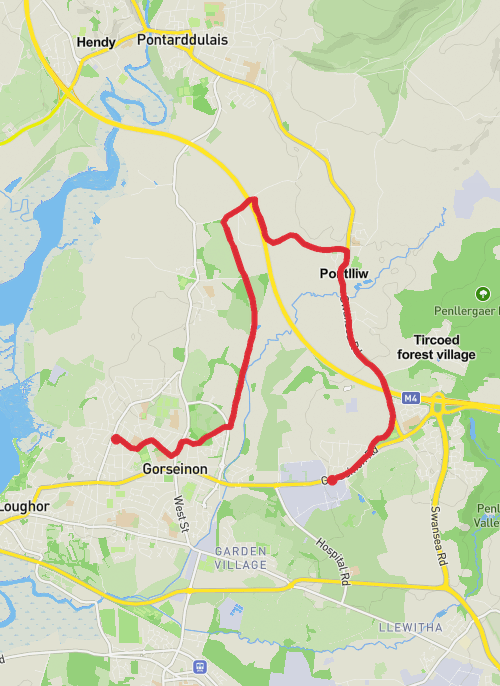 Swansea Walking mobile static map
