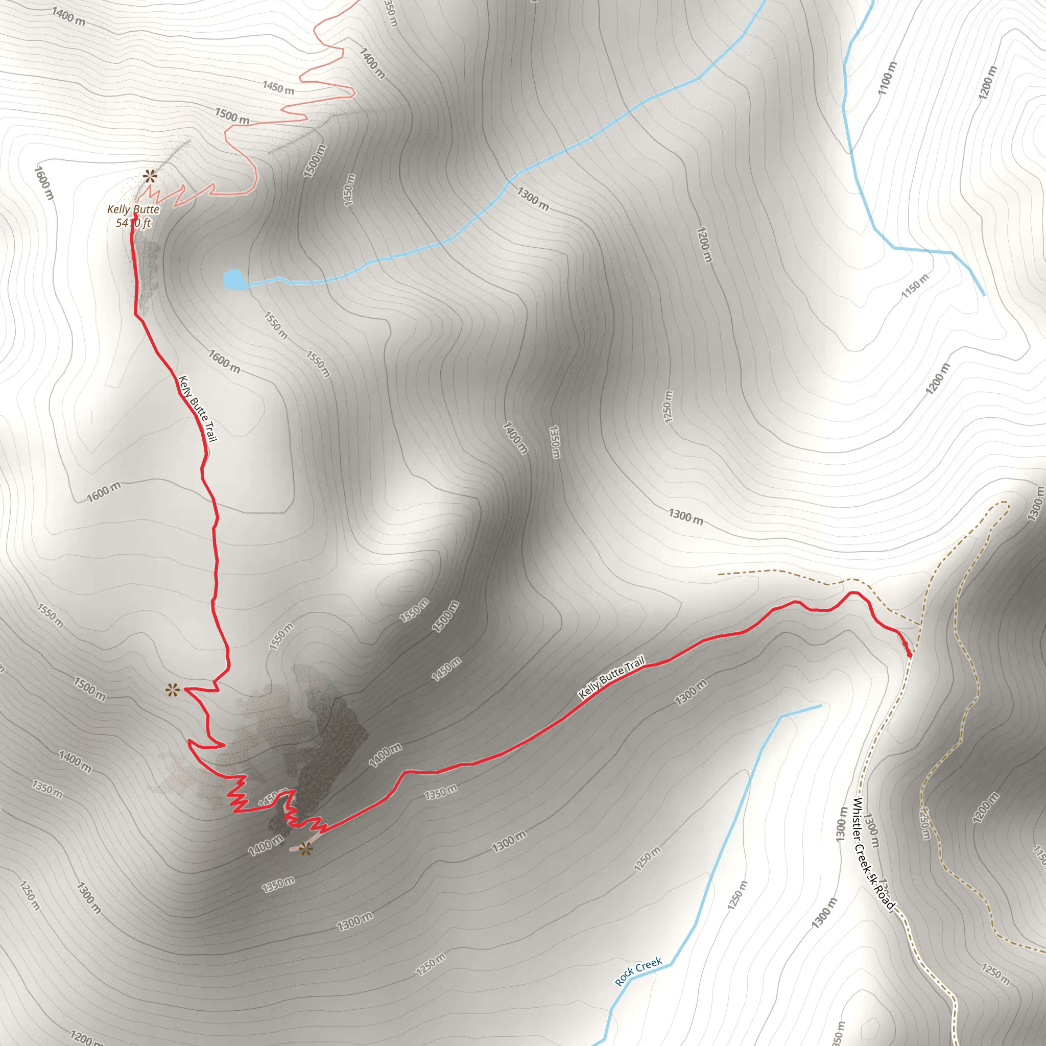 Kelly Butte Trail mobile static map