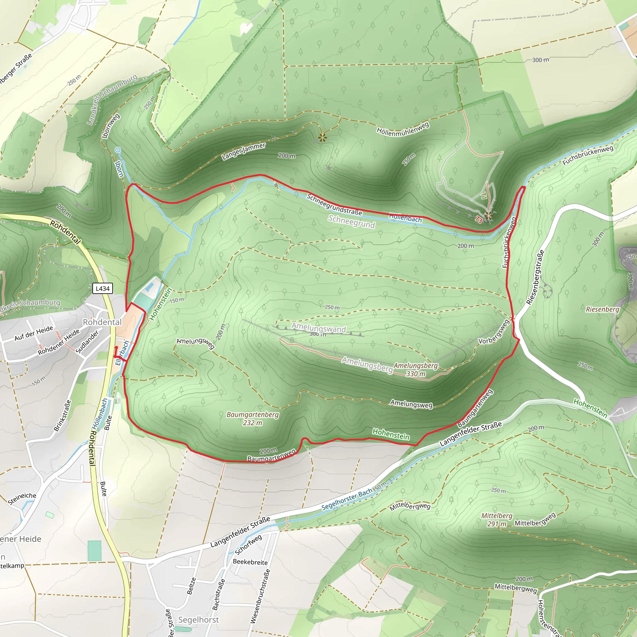 Weserberglandweg Loop mobile static map