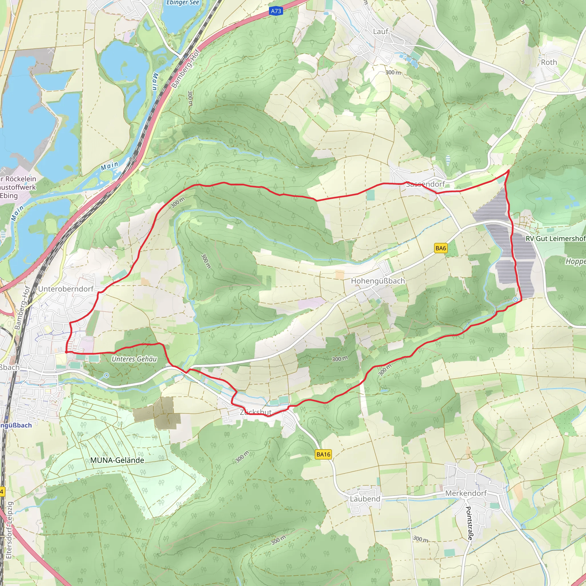 Breitenguessbach Rundwanderweg mobile static map
