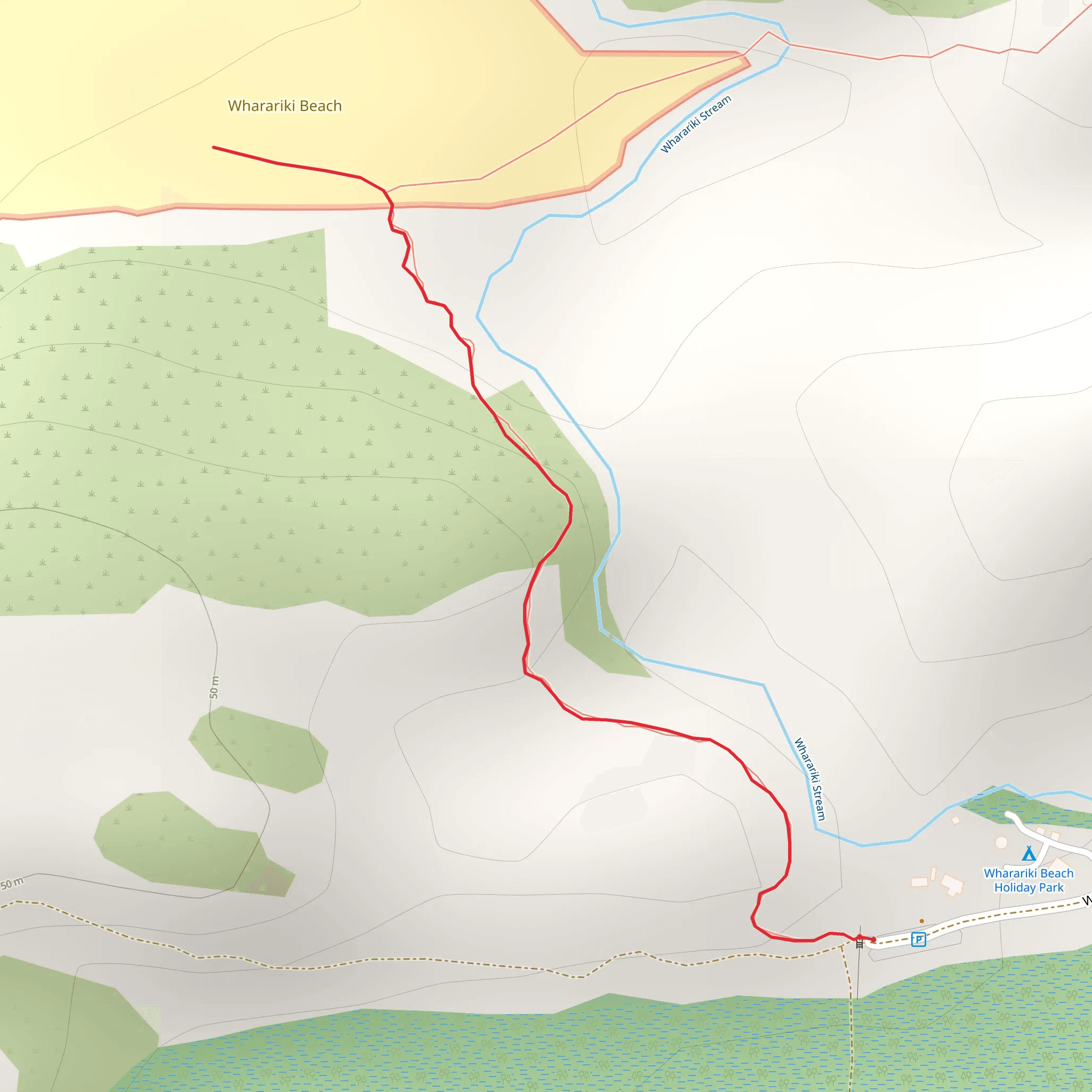 Wharariki Beach via Wharariki Road mobile static map