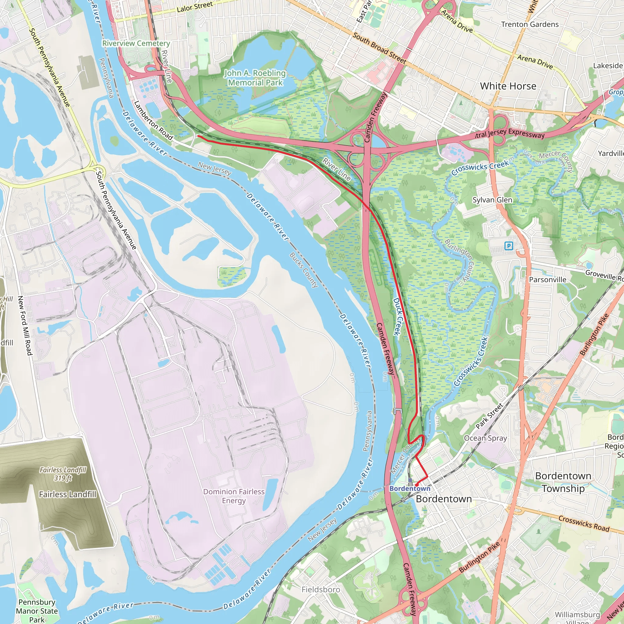 Delaware and Raritan Canal Towpath mobile static map