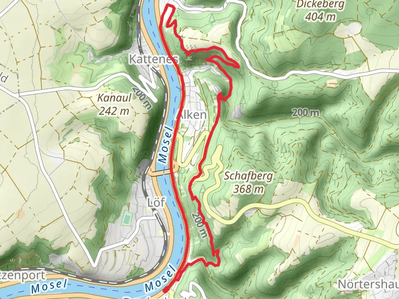 Brodenbach via Moselsteig and Moselhoehen Weg