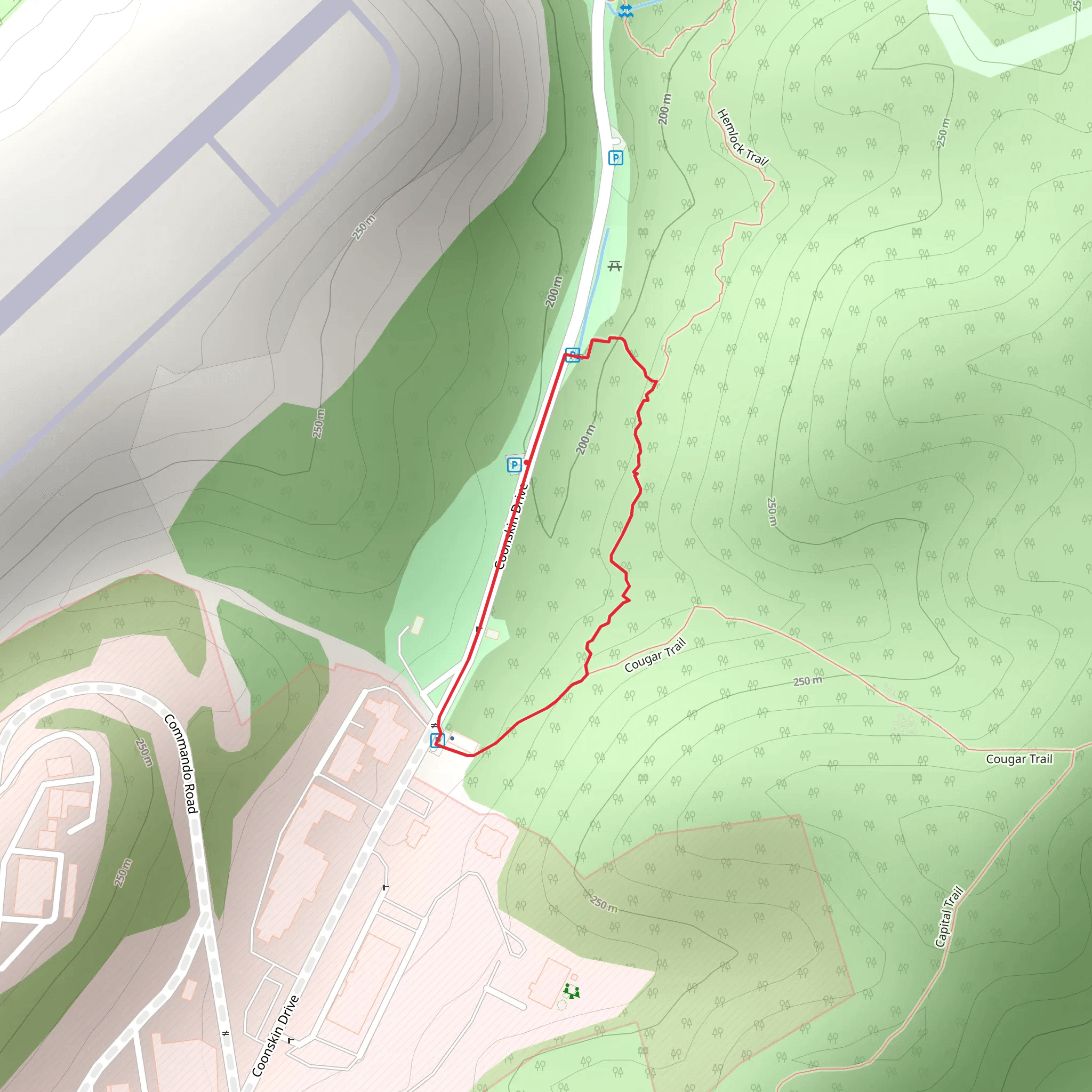Coonskin Drive Loop mobile static map