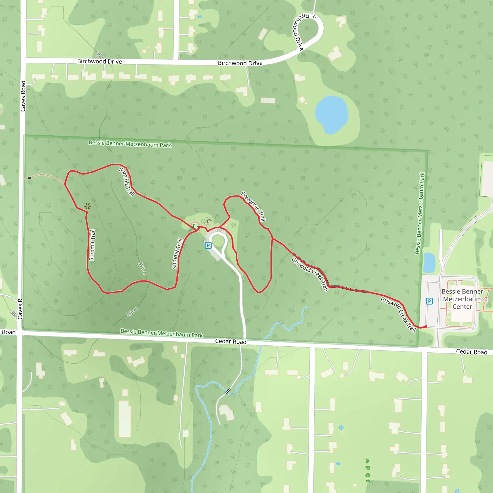 Griswold Creek Trail and Summit Trail Loop mobile static map