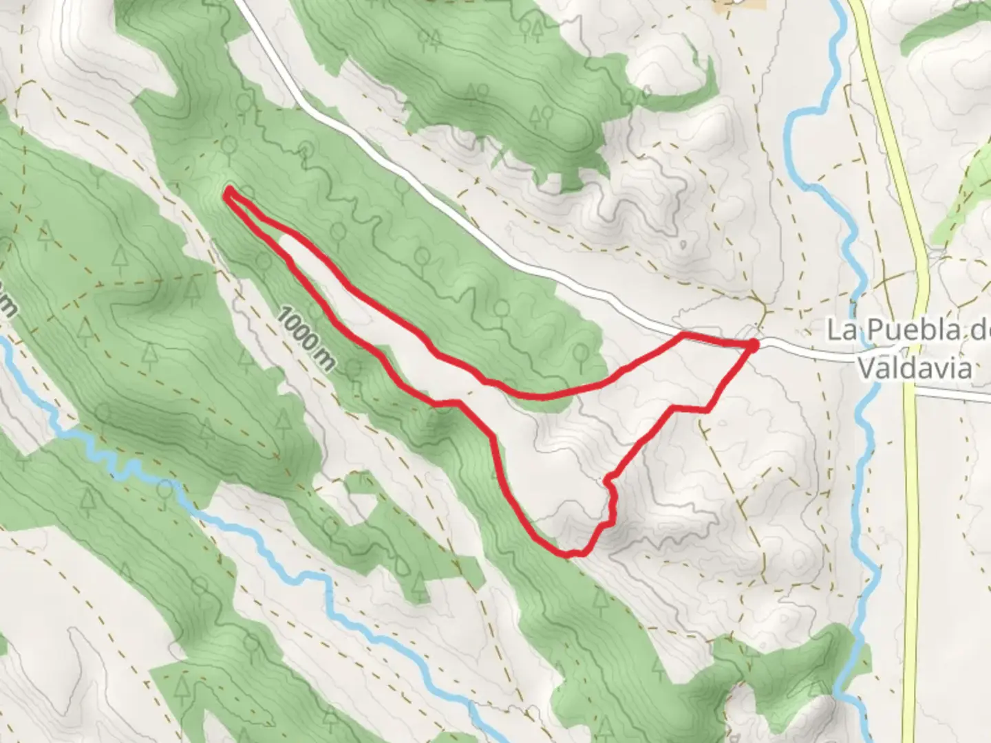 An image depicting the trail Monte Mayor Path SL P 3 and its surrounding area.