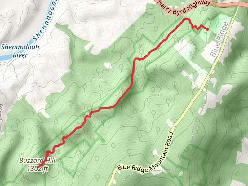 Buzzard Hill via Appalachian Trail - Bears Den Park