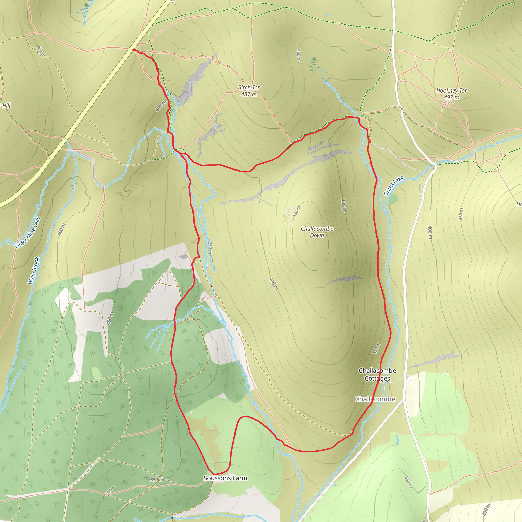 Challacombe Loop mobile static map