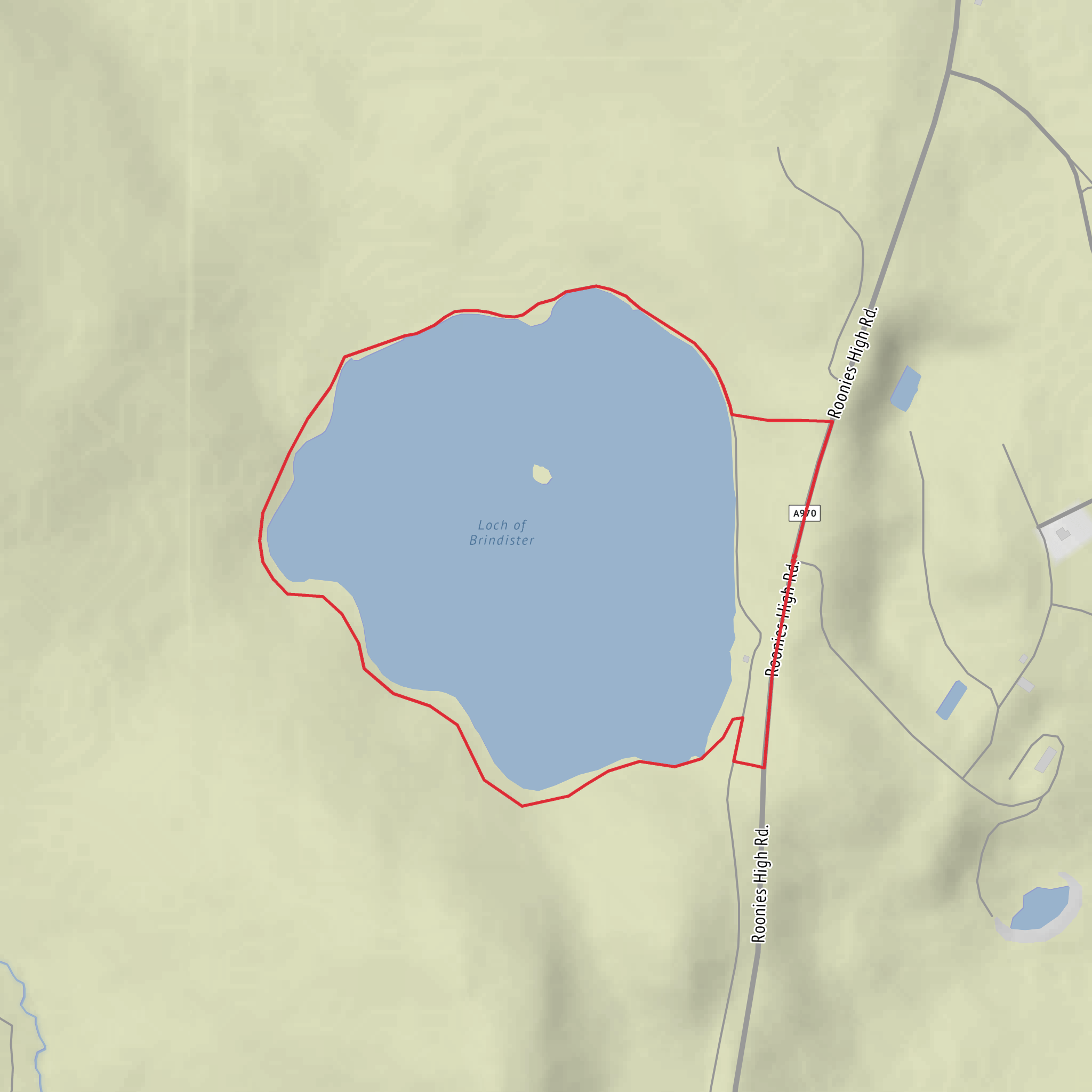 Loch of Brindister Loop mobile static map