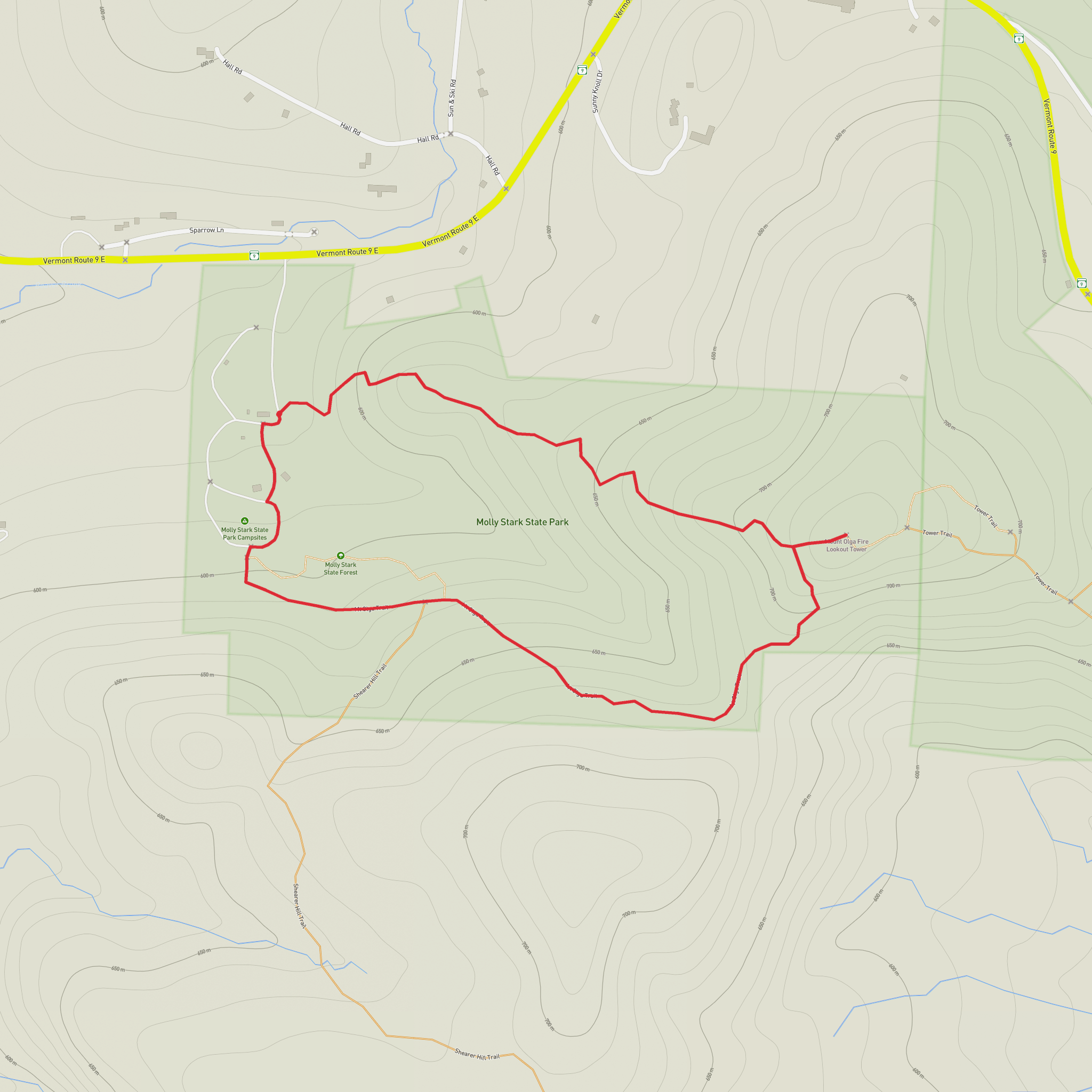 Mt Olga Trail mobile static map