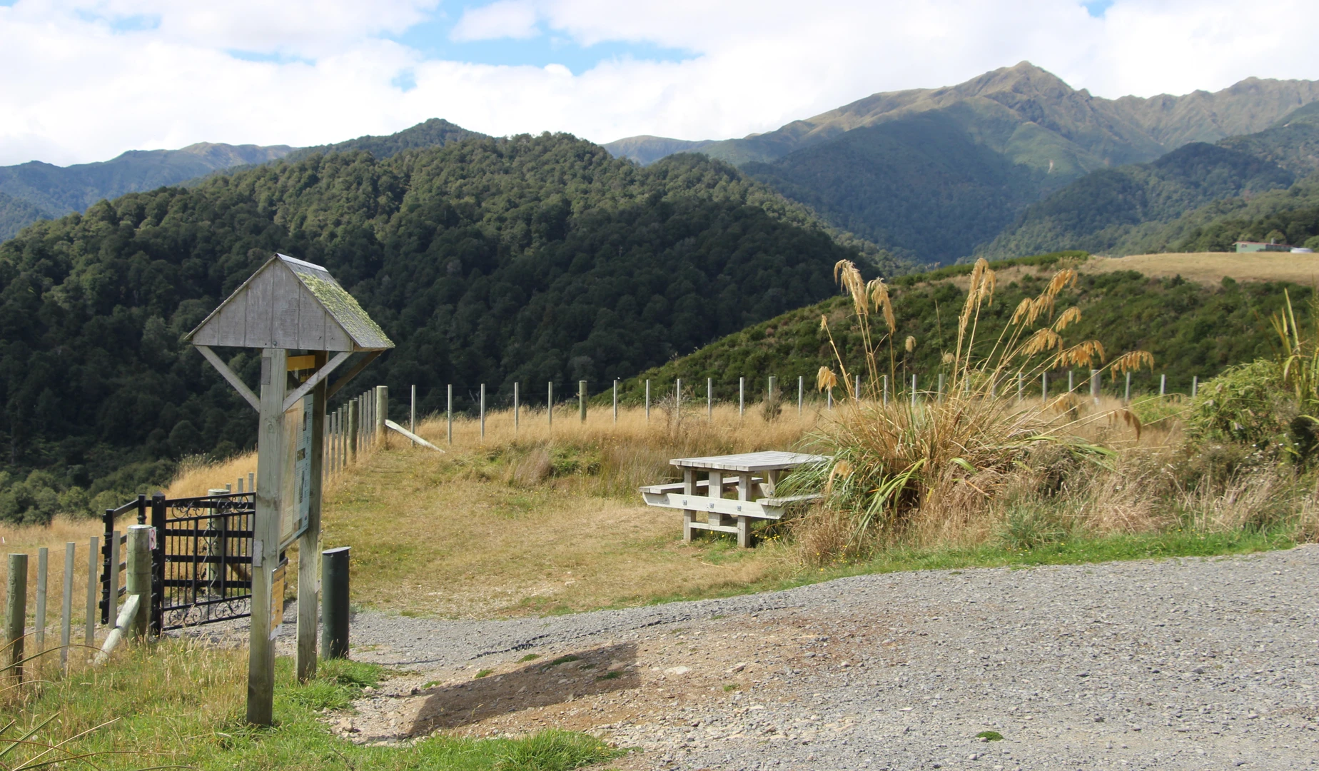 An image depicting the trail Iron Gate Hut Track and its surrounding area.