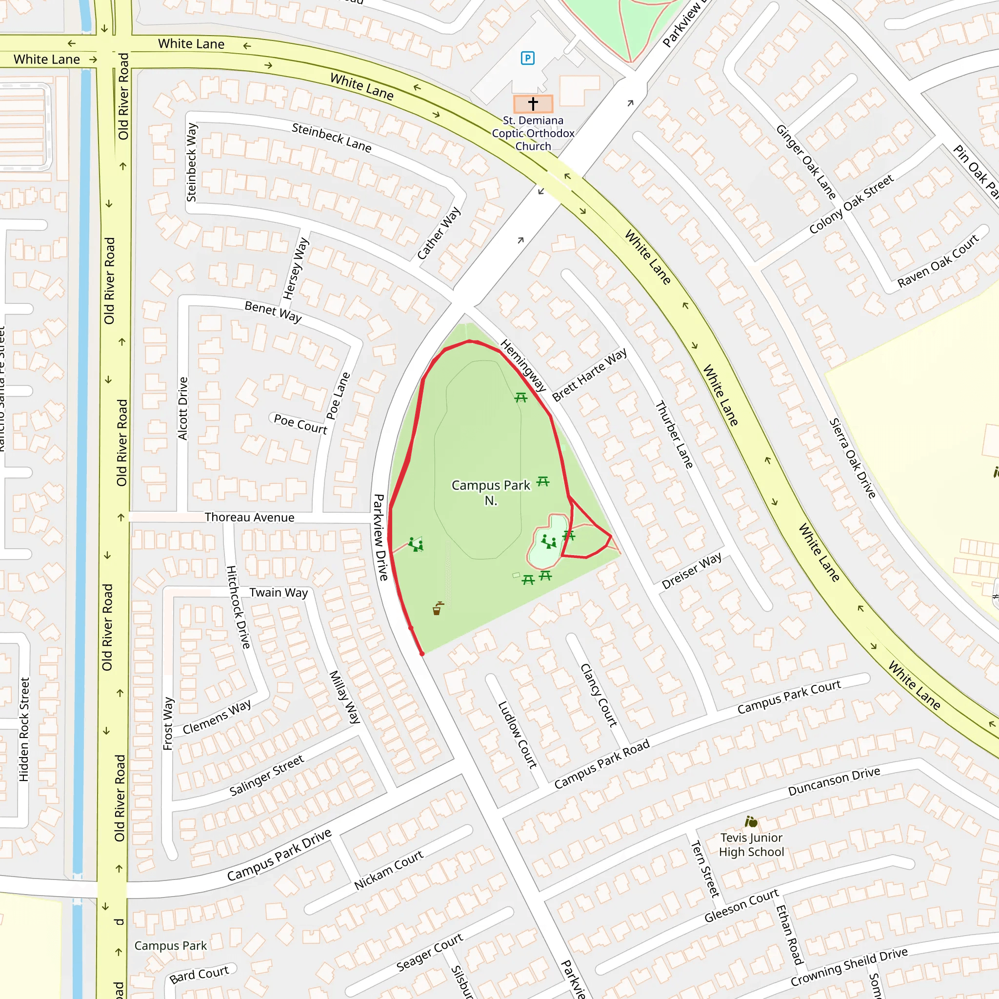 Campus Park North Walk mobile static map