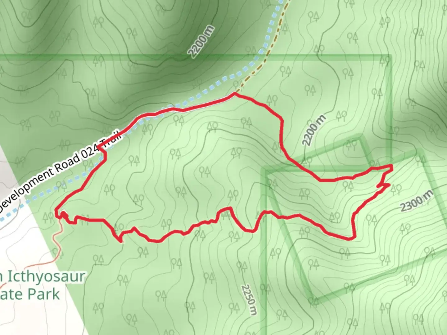 An image depicting the trail Richmond Canyon Loop Trail and its surrounding area.
