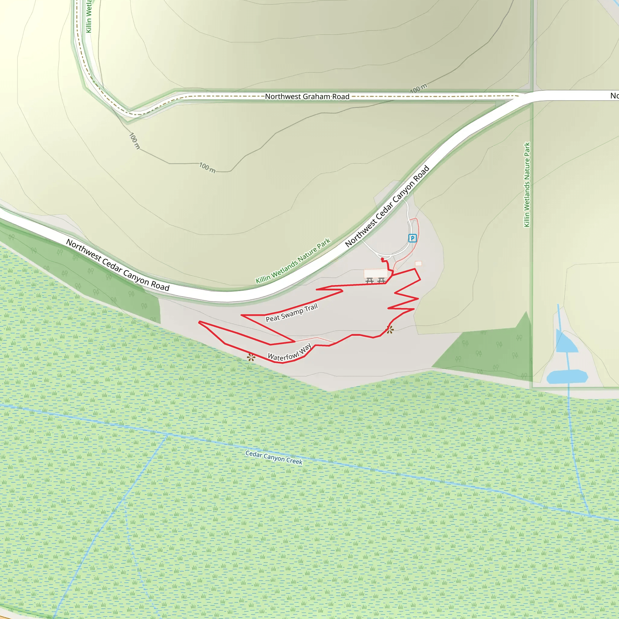 Peat Swamp Trail and Waterfowl Way Loop mobile static map
