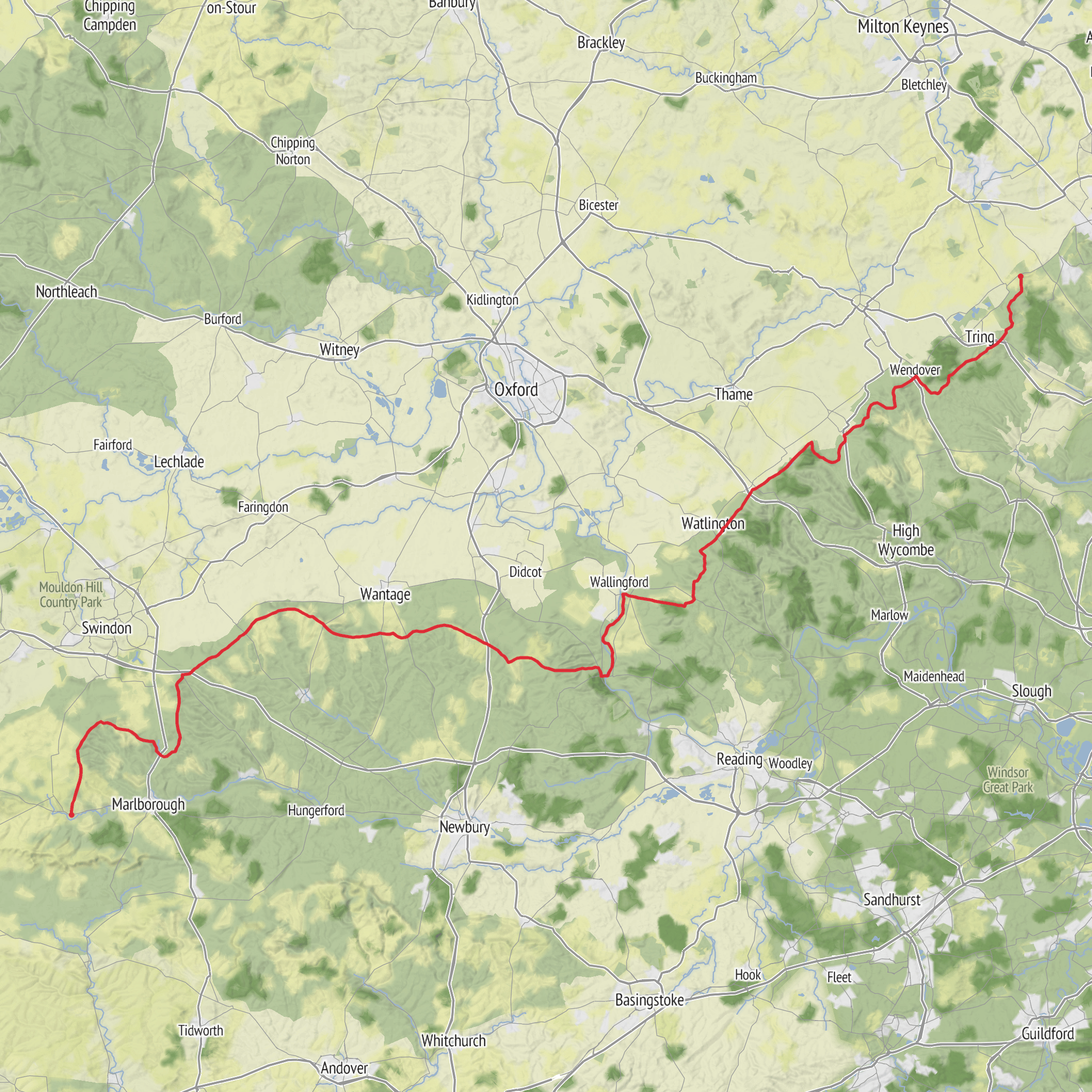 The Ridgeway National Trail mobile static map