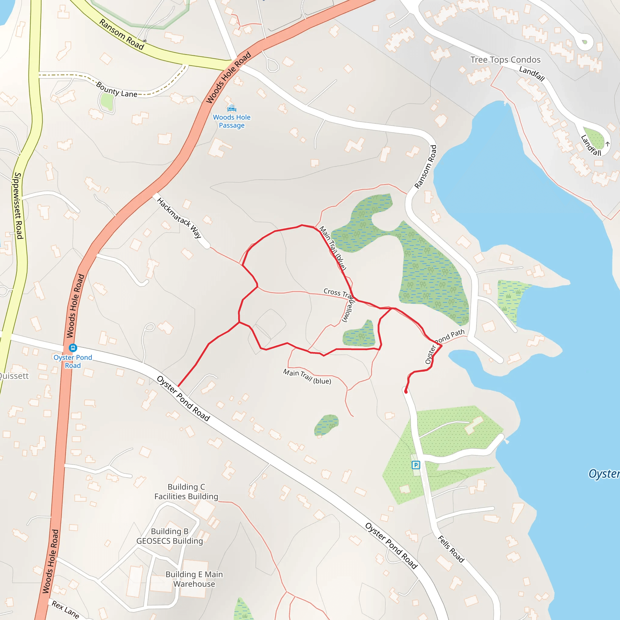 Oyster Pond mobile static map