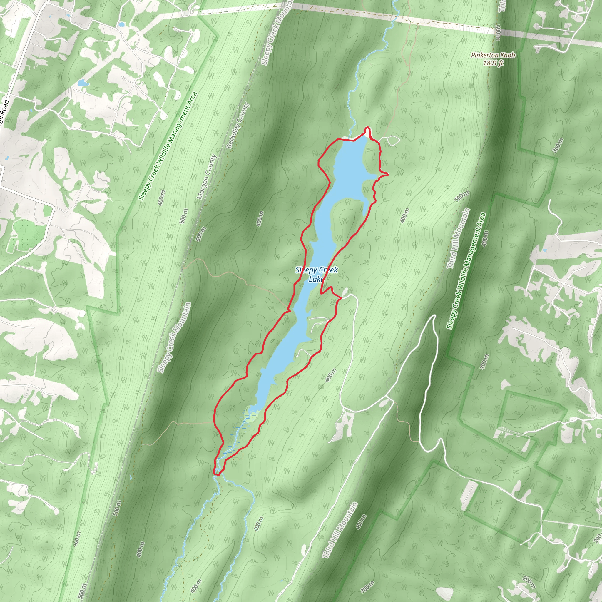 Sleepy Creek Lake Loop mobile static map