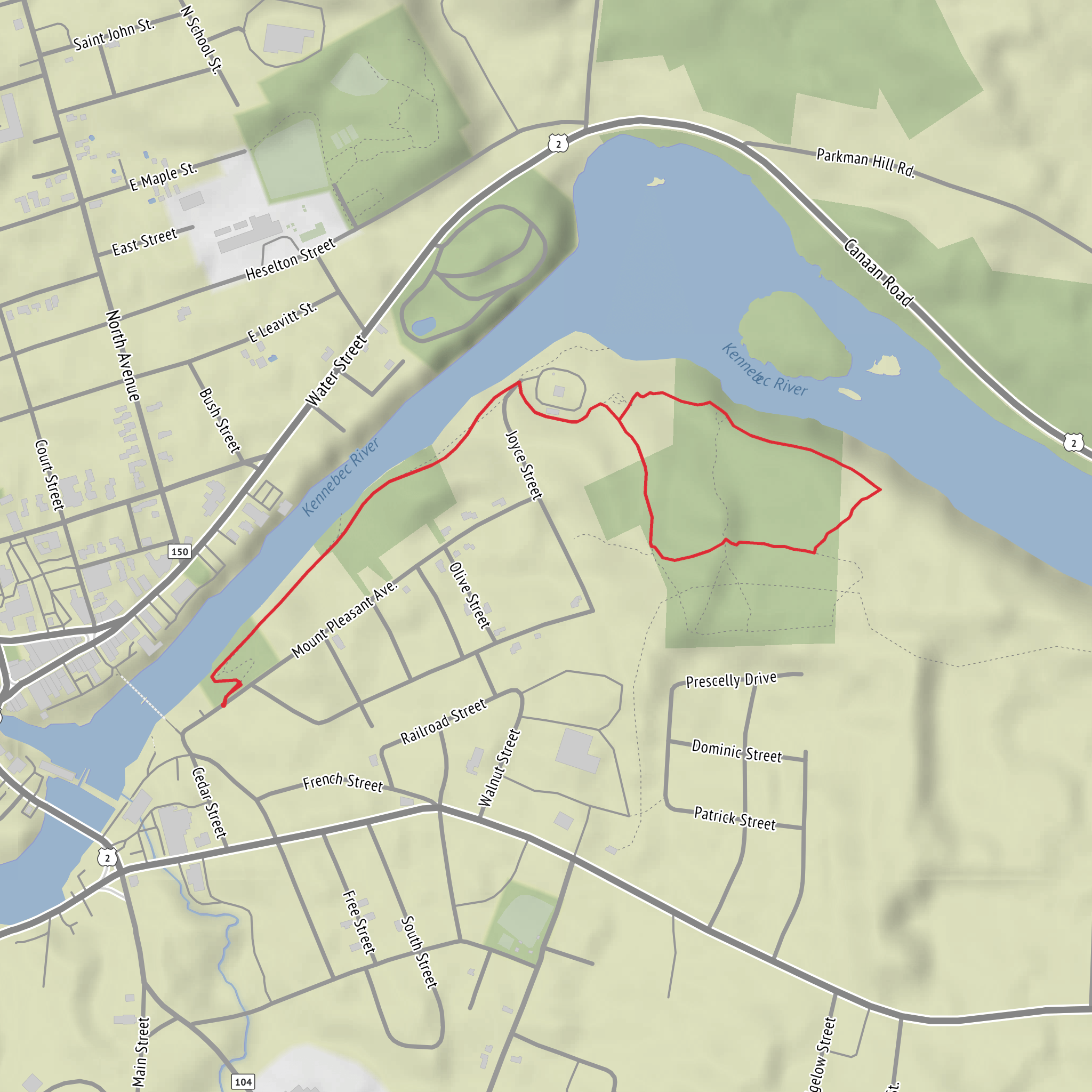 Kennebec River Loop mobile static map