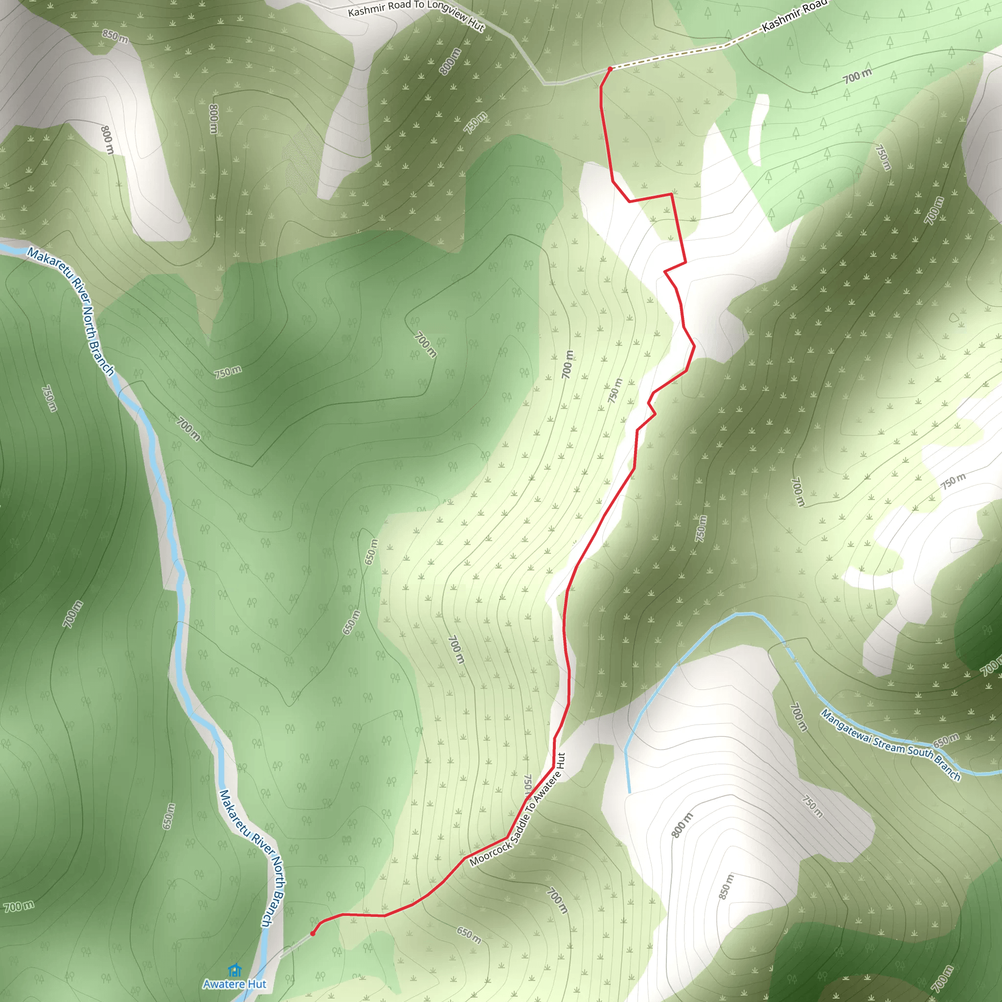 Awatere Hut Track mobile static map
