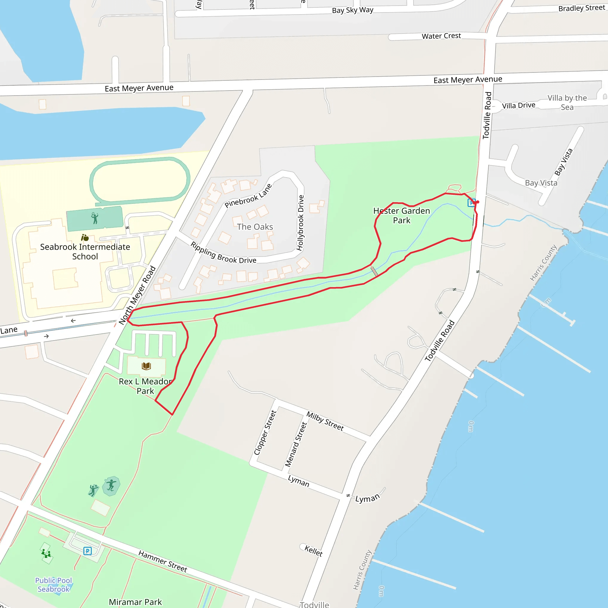 Hester Garden Park Loop mobile static map