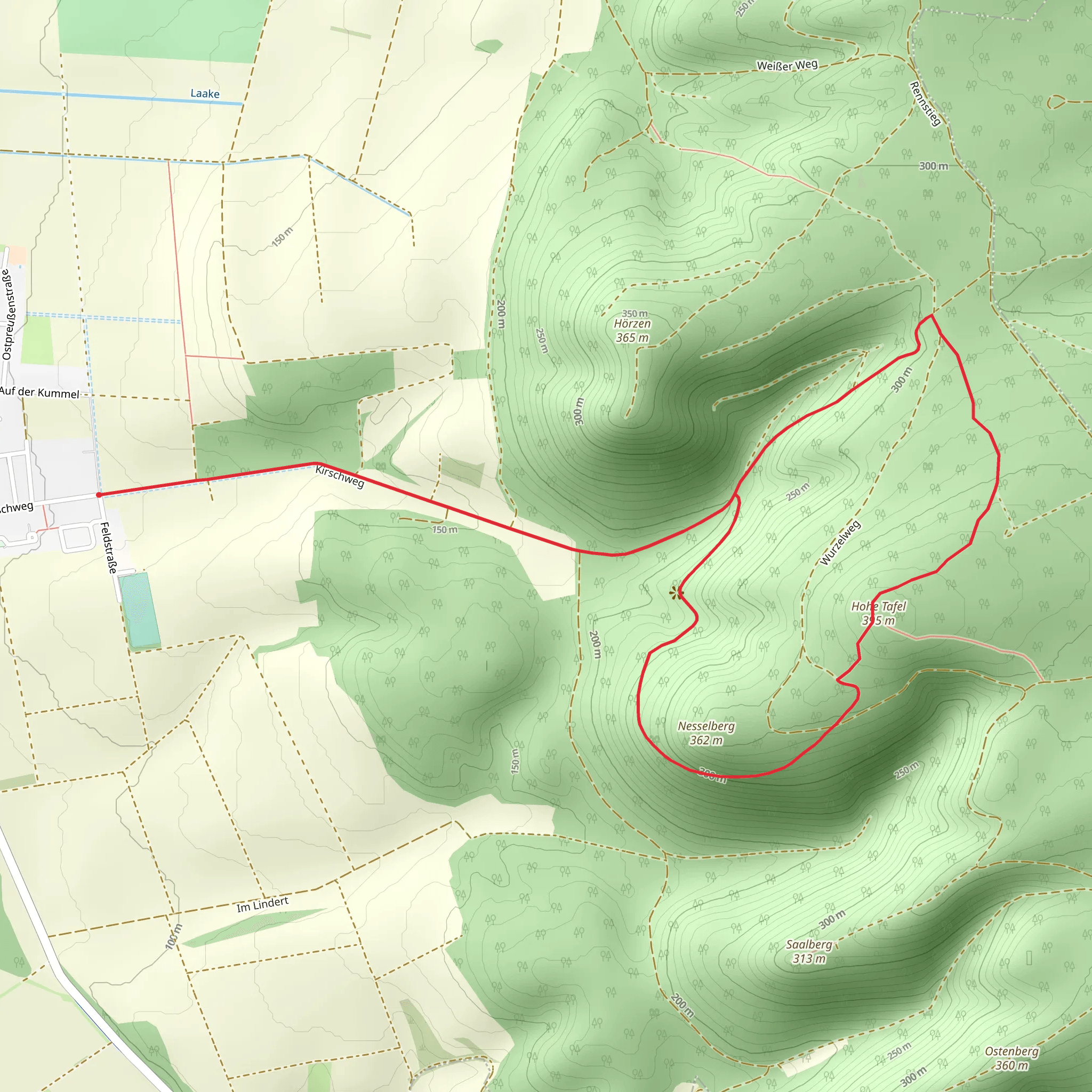 Hohe Tafel and Nasselberg Loop mobile static map