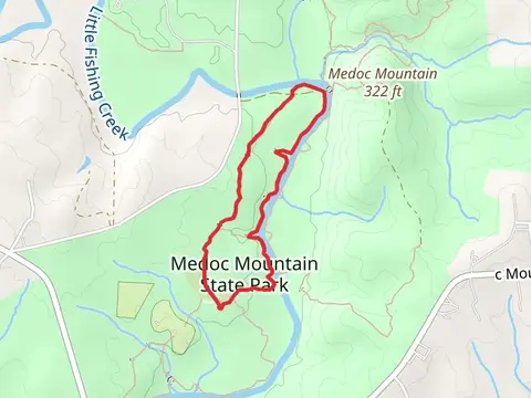 Medoc State Park Loop via Fishing Creek