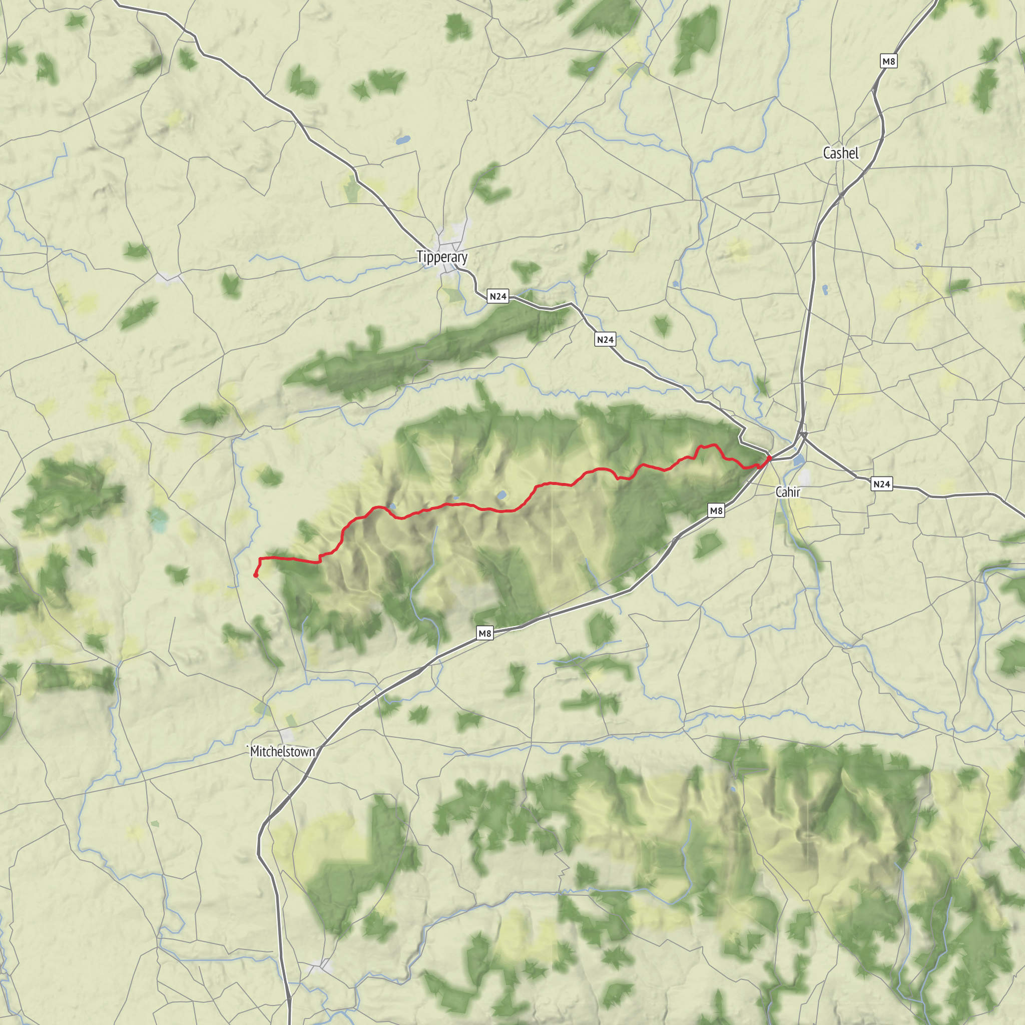 Galtee Crossing, Galtybeg, Lyracappul and Temple hill mobile static map