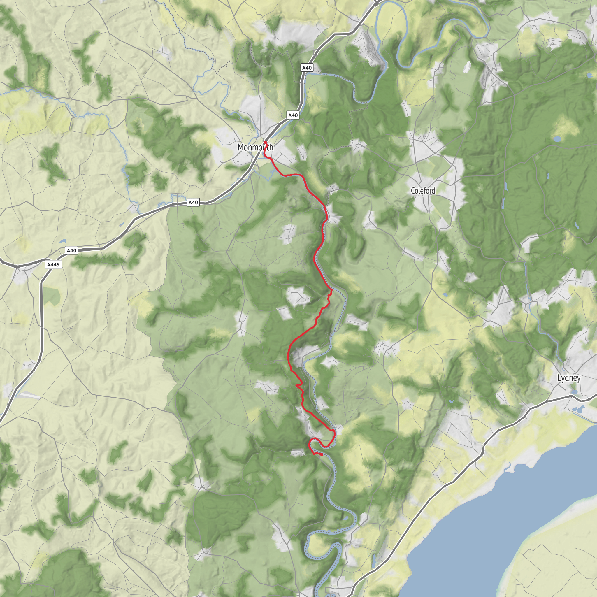 WVW16 - Monmouth to Tintern Abbey mobile static map