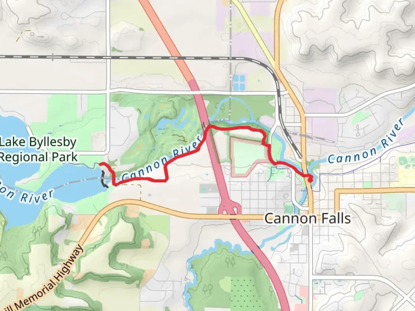 An image depicting the trail Mill Towns State Trail - Riverside Park and its surrounding area.
