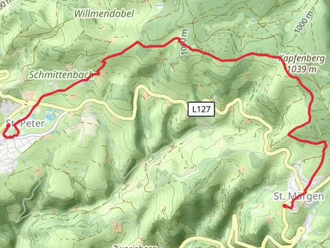 Sankt Murgen to Sankt Peter via Hochschwarzwald Jakobusweg