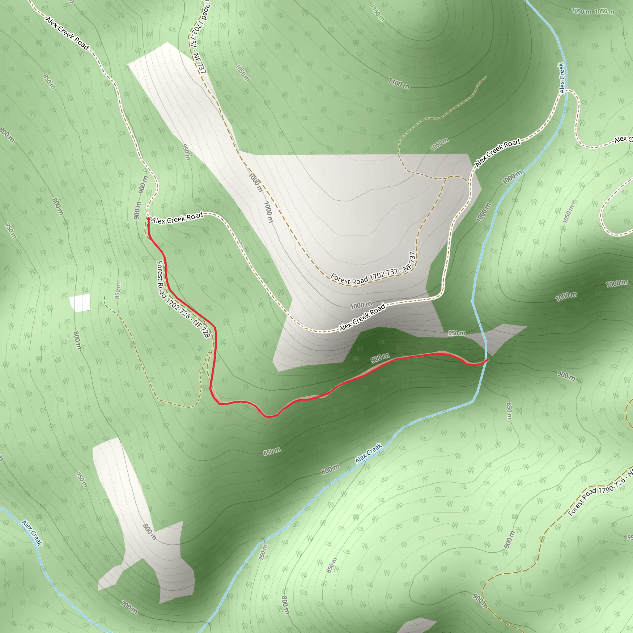 Moon Falls Trail mobile static map