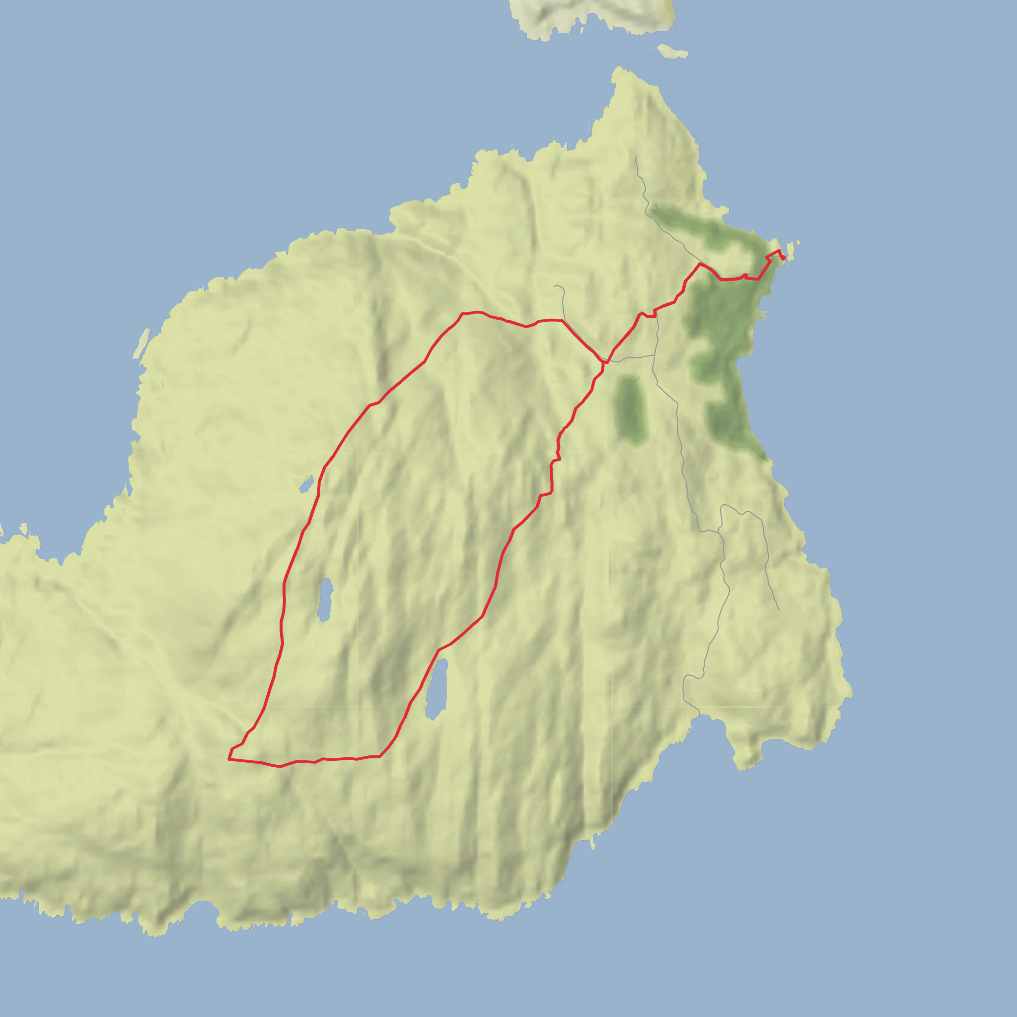 Loch Airigh a' Chruidh and Cruach Scarba Loop mobile static map